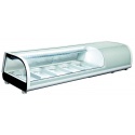 Vitrina frigorifica orizontala pentru ingrediente Forcar RTS52B, capacitate 5 containere, temperatura 0°+12°C, argintiu