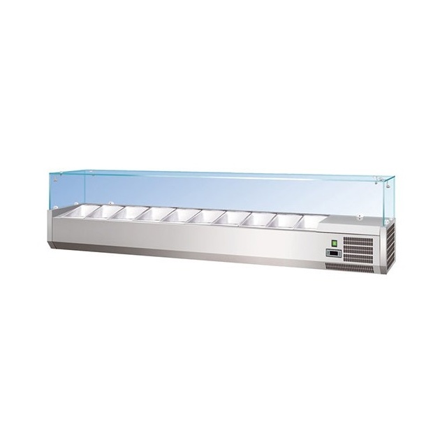 Vitrina frigorifica Cool Wise DC 368, capacitate 300 L, 1 zona de temperatura +1° ~ +10°C, negru