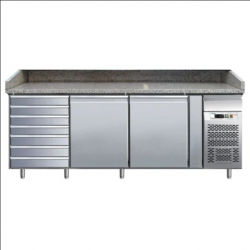 Masa rece pentru pizza Forcar G-PZ2610TN capacitate 386 l, temperatura +2°+8°C, Inox