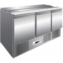 Masa rece pentru salate Forcar Saladette G-S903, 3 usi, capacitate 368 l, temperatura +2°+8°C, Inox