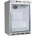 Mini vitrina frigorifica Forcar G-ER200G, capacitate 130 l, temperatura +2°+8°C, alb