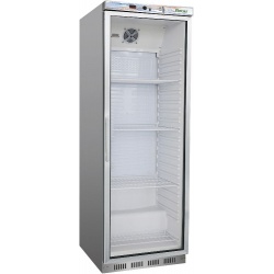 Vitrina frigorifica Forcar G-ER400GSS capacitate 350 l, refrigerare statica, temperatura +2°C/+8°C, argintiu