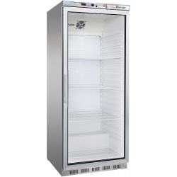 Vitrina frigorifica Forcar G-ER600GSS capacitate 570 l, refrigerare statica, temperatura +2°C/+8°C, argintiu