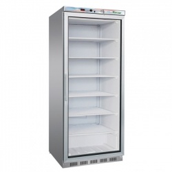 Vitrina frigorifica Forcar G-EF600GSS capacitate 570 l, refrigerare statica, temperatura -18°C/-22°C, argintiu