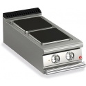 Plita profesionala electrica Baron Q90PC/E401, linia QUEEN 9, 2 zone gatit, putere 8 kW, placi fonta, inox