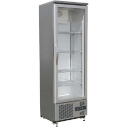 Vitrina frigorifica Forcar G-SC300GSS capacitate 307 l, temperatura +2°+8°C, argintiu