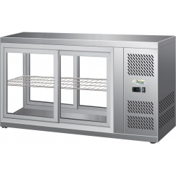 Vitrina frigorifica de expunere Forcar G-HAV131 cu usi glisante, capacitate 190 l, temperatura +2°+8°C, argintiu
