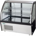Vitrina frigorifica Forcar G-ER200GSS, capacitate 130 l, refrigerare statica, temperatura +2°C / +8°C, argintie