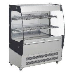 Vitrina frigorifica Forcar G-ER200GSS, capacitate 130 l, refrigerare statica, temperatura +2°C / +8°C, argintie
