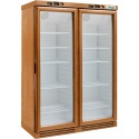 Vitrina frigorifica vinuri Forcar KL2792N cu 2 usi, capacitate 620 l, 2 zone temperatura +2°+8°C, nuc deschis