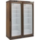 Vitrina frigorifica vinuri Forcar KL2794 cu 2 usi, capacitate 620 l, 2 zone temperatura +2°+8°/-18°-22°C, nuc inchis
