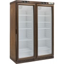 Vitrina frigorifica vinuri Forcar KL2794 cu 2 usi, capacitate 620 l, 2 zone temperatura +2°+8°/-18°-22°C, nuc inchis