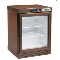 Vitrina frigorifica Forcar G-ER200GSS, capacitate 130 l, refrigerare statica, temperatura +2°C / +8°C, argintie