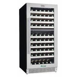 Vitrina frigorifica Forcar G-ER200GSS, capacitate 130 l, refrigerare statica, temperatura +2°C / +8°C, argintie