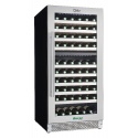 Vitrina frigorifica vinuri Forcar G-VI120D, capacitate 261 l, 2 zone temperatura +5°+12°/+12°+20°C, argintiu