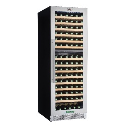 Vitrina frigorifica Forcar G-ER200GSS, capacitate 130 l, refrigerare statica, temperatura +2°C / +8°C, argintie