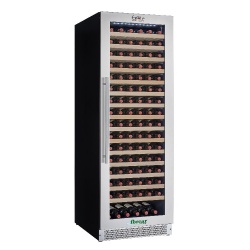 Vitrina frigorifica vinuri Forcar G-VI180S, capacitate 388 l, temperatura +5°/+18°C, argintiu