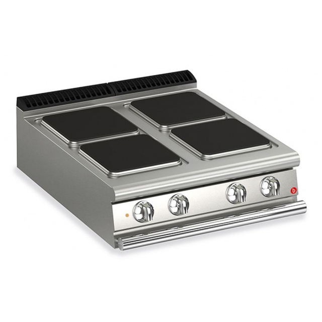 Aragaz Tecnogas P1X66M4VC, 60 cm, gaz, 4 arzatoare, grill, otel inoxidabil