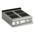 Aragaz Tecnogas P1X66M4VC, 60 cm, gaz, 4 arzatoare, grill, otel inoxidabil