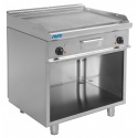 PLITA ELECTRICA CANELATA PROFESIONALA E7/KTE2BAR 423-1250, 2 ZONE DE GATIT, CU SUPORT, INOX
