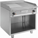 PLITA ELECTRICA PROFESIONALA E7/KTE2BAM 423-1255, 2 ZONE DE GATIT NETEDA / CANELATA, CU SUPORT, INOX