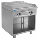 PLITA CANELATA PE GAZ PROFESIONALA E7 / K 423-1200, 2 ZONE DE GATIT, CU SUPORT, INOX