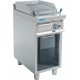 PLITA PE GAZ PROFESIONALA E7 / BS1BA 423-1270, CU SUPORT, GRATAR CU PROFIL IN V SI PIATRA DE LAVA, INOX