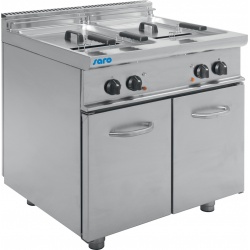 FRITEUZA ELECTRICA PROFESIONALA E7 / FRE2V17 423-1125, CAPACITATE 2 x 17 L, ROBINET DE SCURGERE, BAZIN CU ZONA RECE, INOX