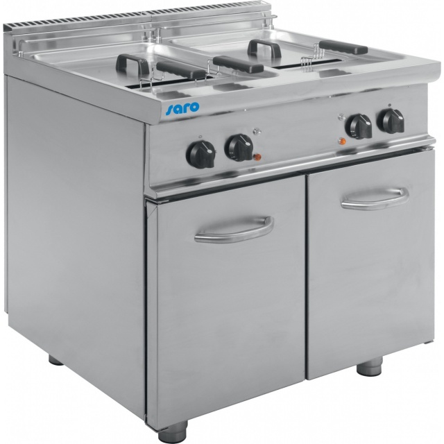 FRITEUZA ELECTRICA PROFESIONALA E7 / FRE2V17 423-1125, CAPACITATE 2 x 17 L, ROBINET DE SCURGERE, BAZIN CU ZONA RECE, INOX