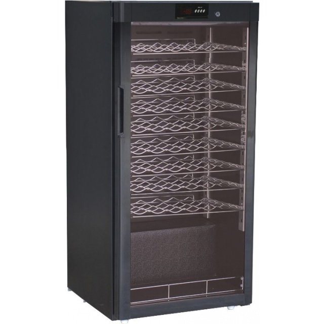 Vitrina frigorifica vinuri Forcar G-BJ208, capacitate 54 sticle, temperatura +5°/+18°C, negru