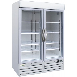 Vitrina frigorifica Forcar G-ER200GSS, capacitate 130 l, refrigerare statica, temperatura +2°C / +8°C, argintie