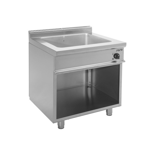 BAIN MARIE PROFESIONAL E7 / BME2BA 423-1155, CU BAZA DESCHISA, ROBINET DE INTRARE / IESIRE INCORPORAT, CAPACITATE 17 L, INOX