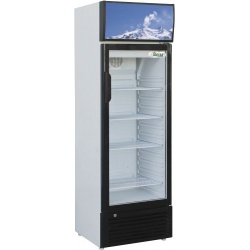Vitrina frigorifica Forcar G-ER200GSS, capacitate 130 l, refrigerare statica, temperatura +2°C / +8°C, argintie