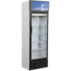 Vitrina frigorifica Forcar G-ER200GSS, capacitate 130 l, refrigerare statica, temperatura +2°C / +8°C, argintie