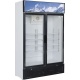 Vitrina frigorifica Forcar G-ER200GSS, capacitate 130 l, refrigerare statica, temperatura +2°C / +8°C, argintie