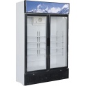 Vitrina frigorifica Forcar G-ER200GSS, capacitate 130 l, refrigerare statica, temperatura +2°C / +8°C, argintie