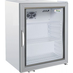 Vitrina frigorifica Forcar G-ER200GSS, capacitate 130 l, refrigerare statica, temperatura +2°C / +8°C, argintie