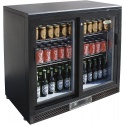 Vitrina frigorifica Forcar G-ER200GSS, capacitate 130 l, refrigerare statica, temperatura +2°C / +8°C, argintie