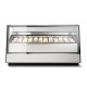 Vitrina frigorifica Forcar G-ER200GSS, capacitate 130 l, refrigerare statica, temperatura +2°C / +8°C, argintie