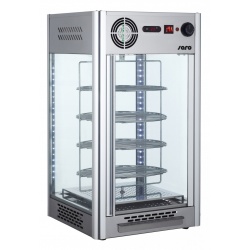 VITRINA CALDA SARO LUNA 330-1054, 4 GRILE ROTATIVE, CONTROL ANALOGIC, CAPACITATE 108 L, TEMPERATURA + 30 / + 90 ° C, INOX
