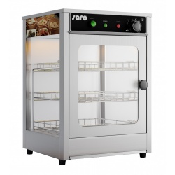 VITRINA CALDA SARO FIONA 443-1075, CU USA PE FATA, 3 GRILE REGLABILE PE INALTIME, CAPACITATE 43 L, + 30 / + 90 ° C, INOX
