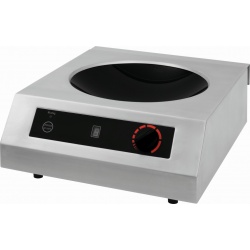 PLITA CU INDUCTIE WOK PROFESIONALA SARO COLDFIRE CW 25 301-1020, 9 NVELURI DE INCALZIREI, PANA LA +250 ° C, INOX
