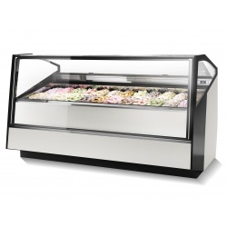 Vitrina frigorifica gelaterie ISA Stratos Plus 1, lungime 220, unitate condensare la distanta 35m, temperatura -20/+2°C