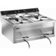 FRITEUZA PROFESIONALA SARO GASTROLINE 9 + 9V 172-4025, CHIUVETA ROTUNJITA CU ZONA RECE + ROBINET, 2 x 9 L, 0 / +180 ° C, INOX