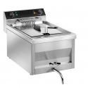 FRITEUZA PROFESIONALA SARO GASTROLINE 12V 172-4030, CHIUVETA ROTUNJITA CU ZONA RECE + ROBINET, 13 L, 0 / +180 ° C, INOX
