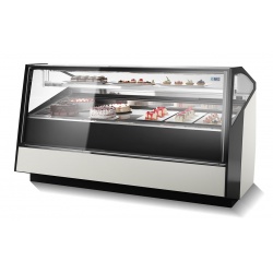 Vitrina frigorifica Forcar G-ER200GSS, capacitate 130 l, refrigerare statica, temperatura +2°C / +8°C, argintie