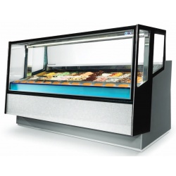 Vitrina frigorifica Forcar G-ER200GSS, capacitate 130 l, refrigerare statica, temperatura +2°C / +8°C, argintie