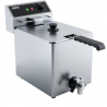 FRITEUZA PROFESIONALA SARO EF 8 443-6010, CHIUVETA ROTUNJITA CU ZONA RECE SI ROBINET, CAPACITATE 8 L, 60 / +200 ° C, INOX