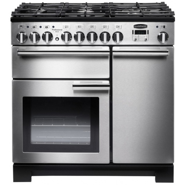 Aragaz multifunctional Rangemaster Professional Deluxe 90 cu 5 arzatoare gaz si un arzator wok