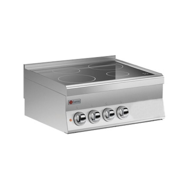 Aragaz Tecnogas P1X66M4VC, 60 cm, gaz, 4 arzatoare, grill, otel inoxidabil